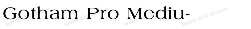 Gotham Pro Mediu字体转换